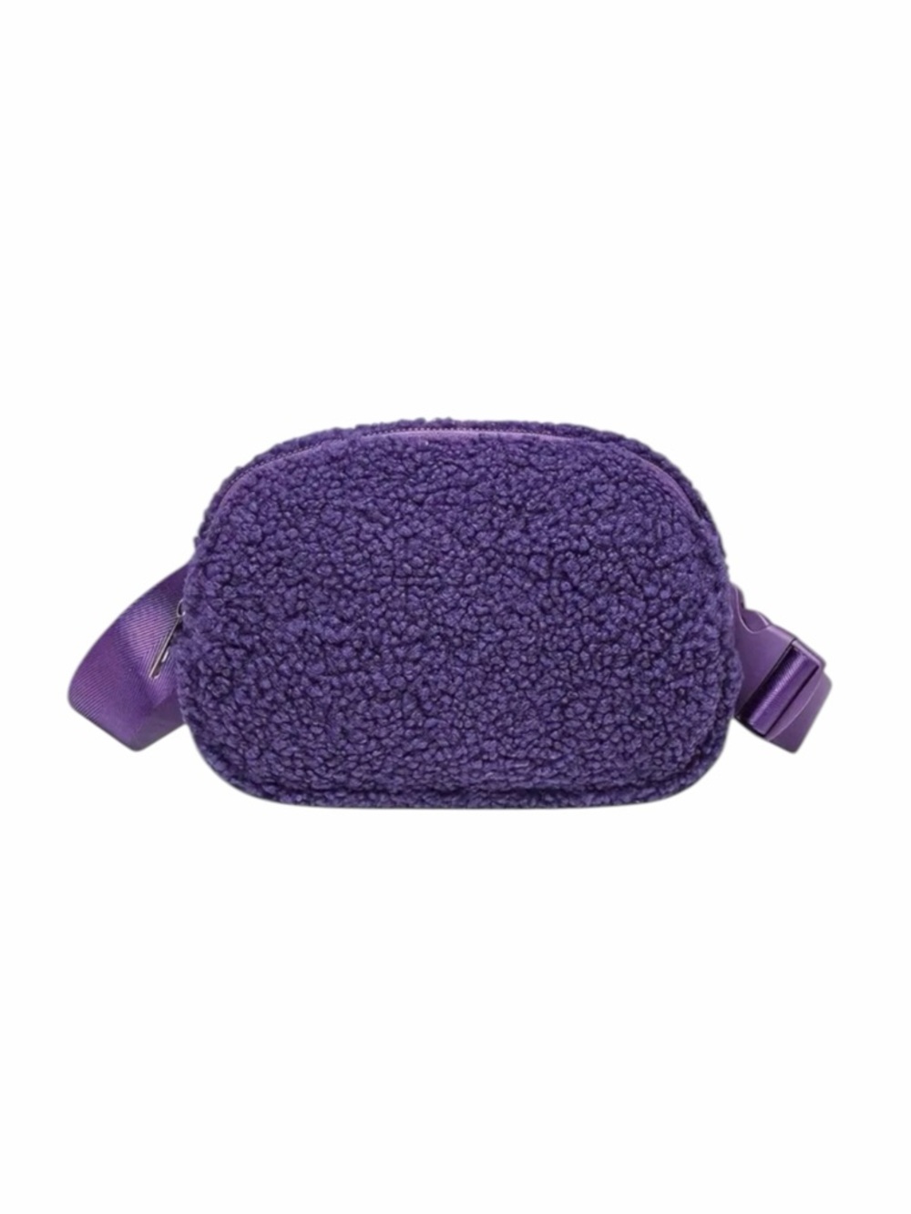 Purple Sherpa Belt Bag With Adjustable Waist Belt New Without Tags